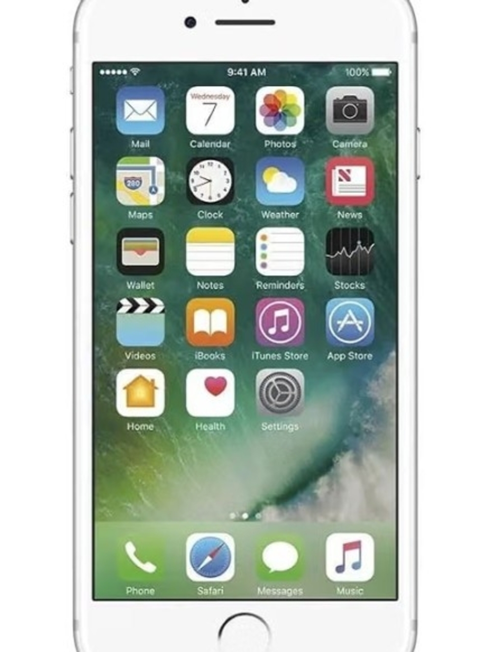 Apple iPhone 7 White and Silver Front Display Smartphone